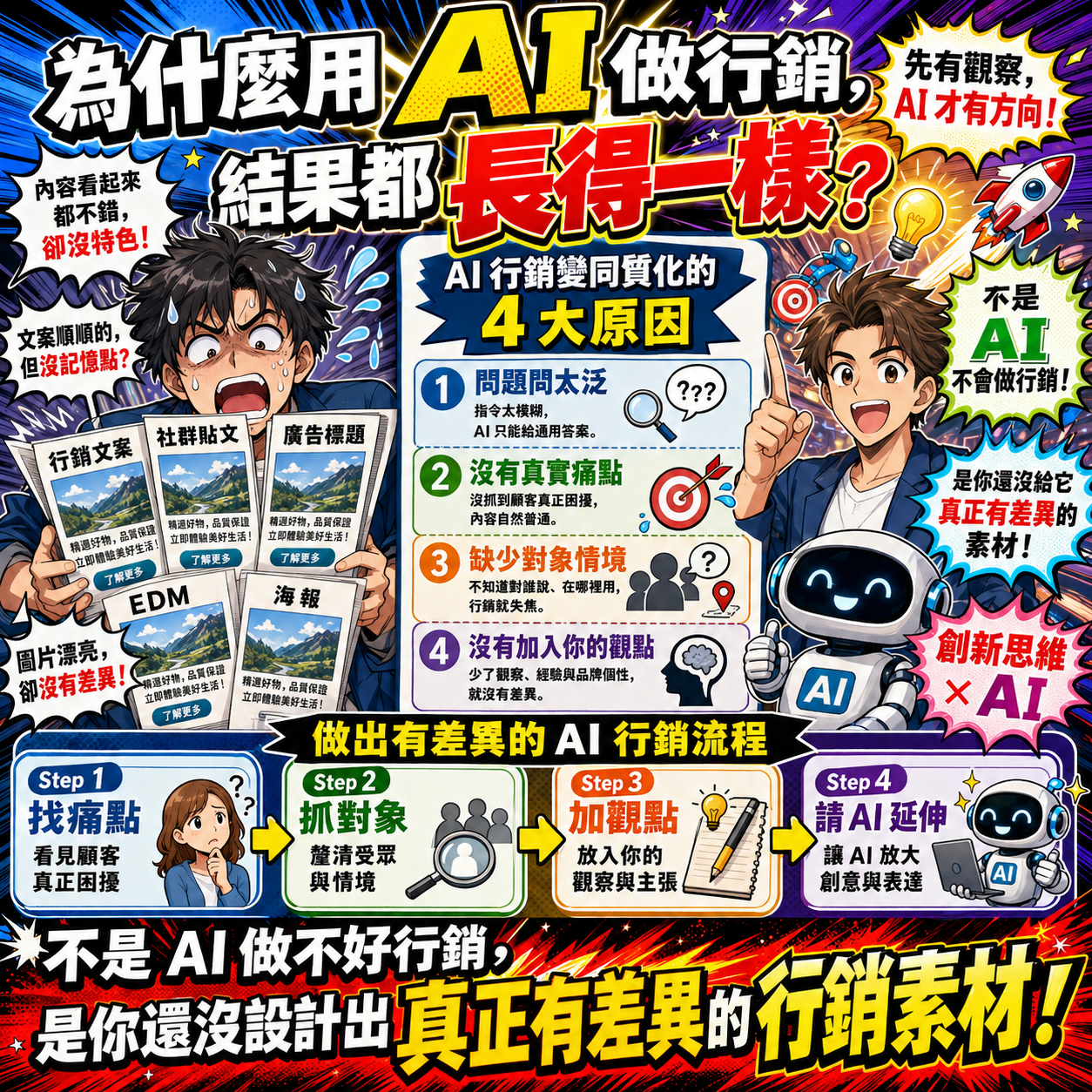 為什麼用 AI 做行銷，結果都長得一樣？