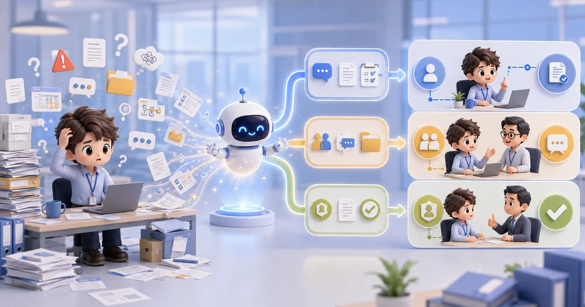 AI 整理新人求救路徑