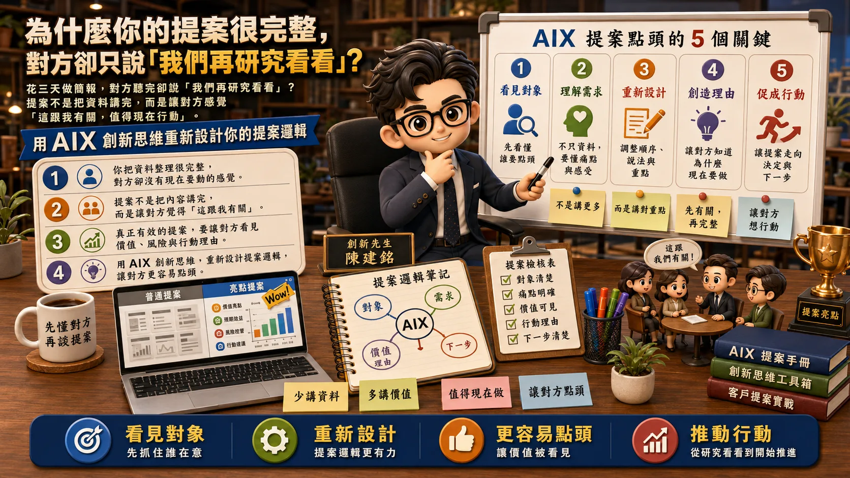 為什麼你的提案很完整，對方卻只說「我們再研究看看」？