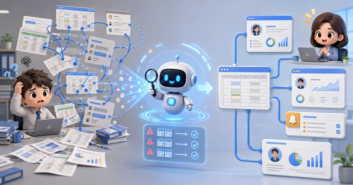 AI 找出資料流向與重複節點