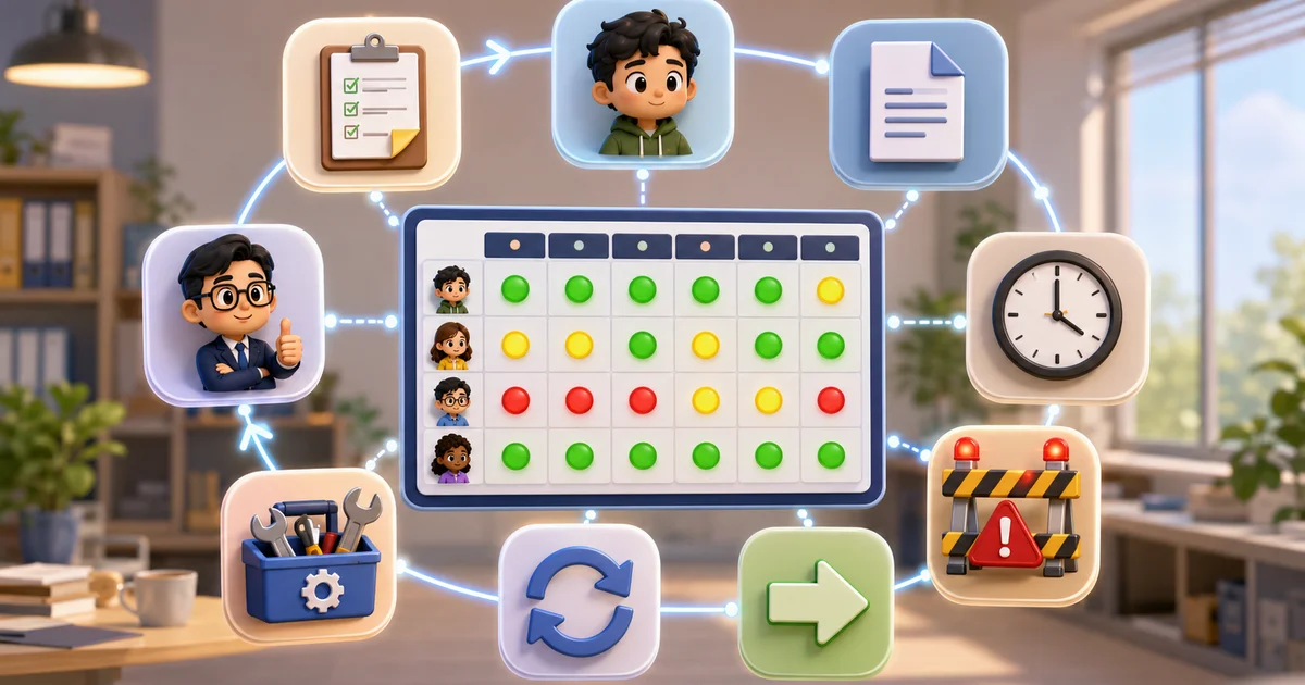 每週紅黃綠燈追蹤表的核心要素