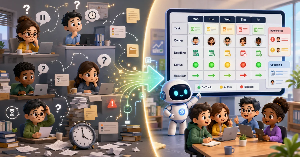 任務分配完成，進度卻還是容易失控？用 AI 建立每週紅黃綠燈追蹤表