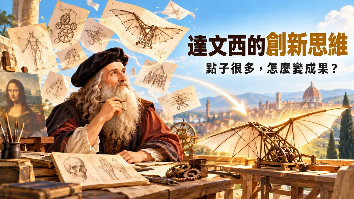 達文西為什麼有那麼多創新點子，卻有許多作品沒做完？