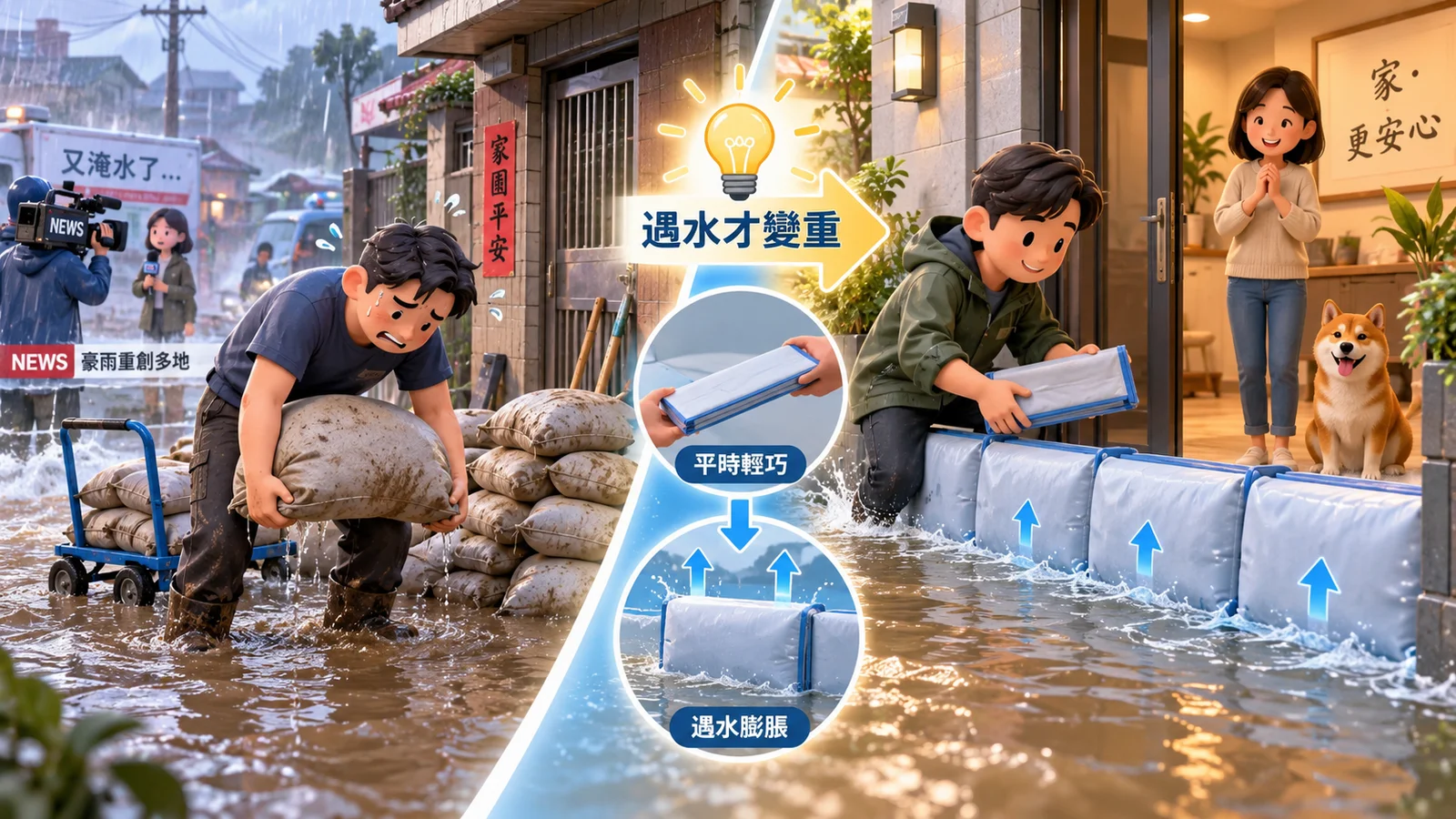 沙包一定要這麼重嗎？從家門前淹水，重新思考防洪產品的第二答案