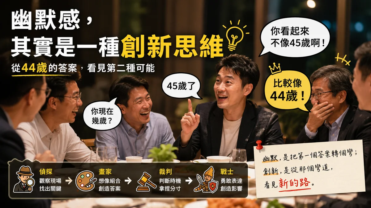 幽默感，其實是一種創新思維