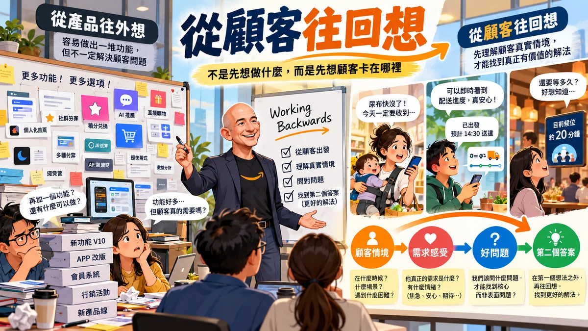 亞馬遜的貝佐斯為什麼總是從顧客往回想？第二個答案，常常藏在起點的另一邊
