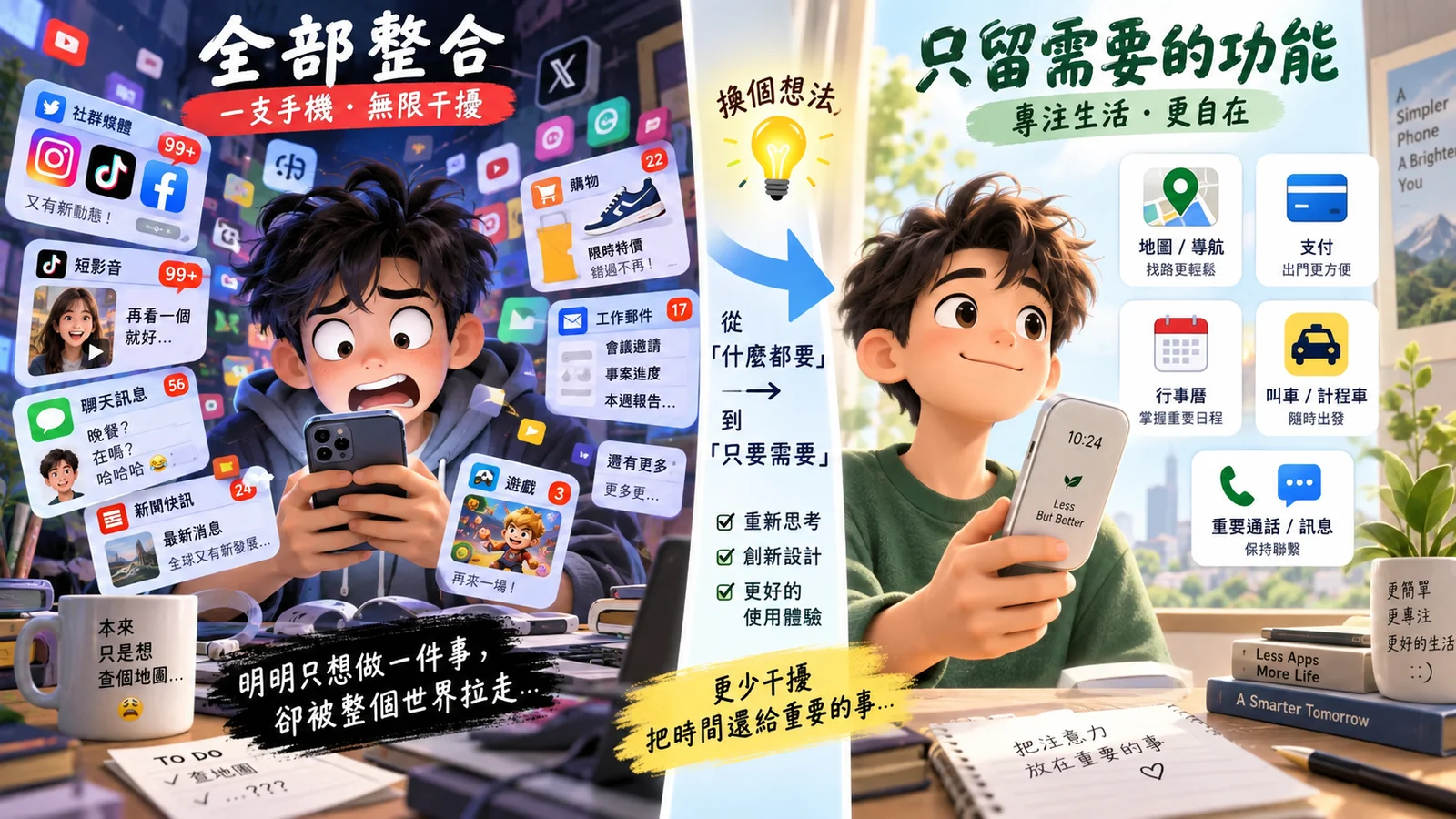 手機什麼都會，為什麼我們反而更容易分心？從「功能整合」到「功能解構」的創新思維