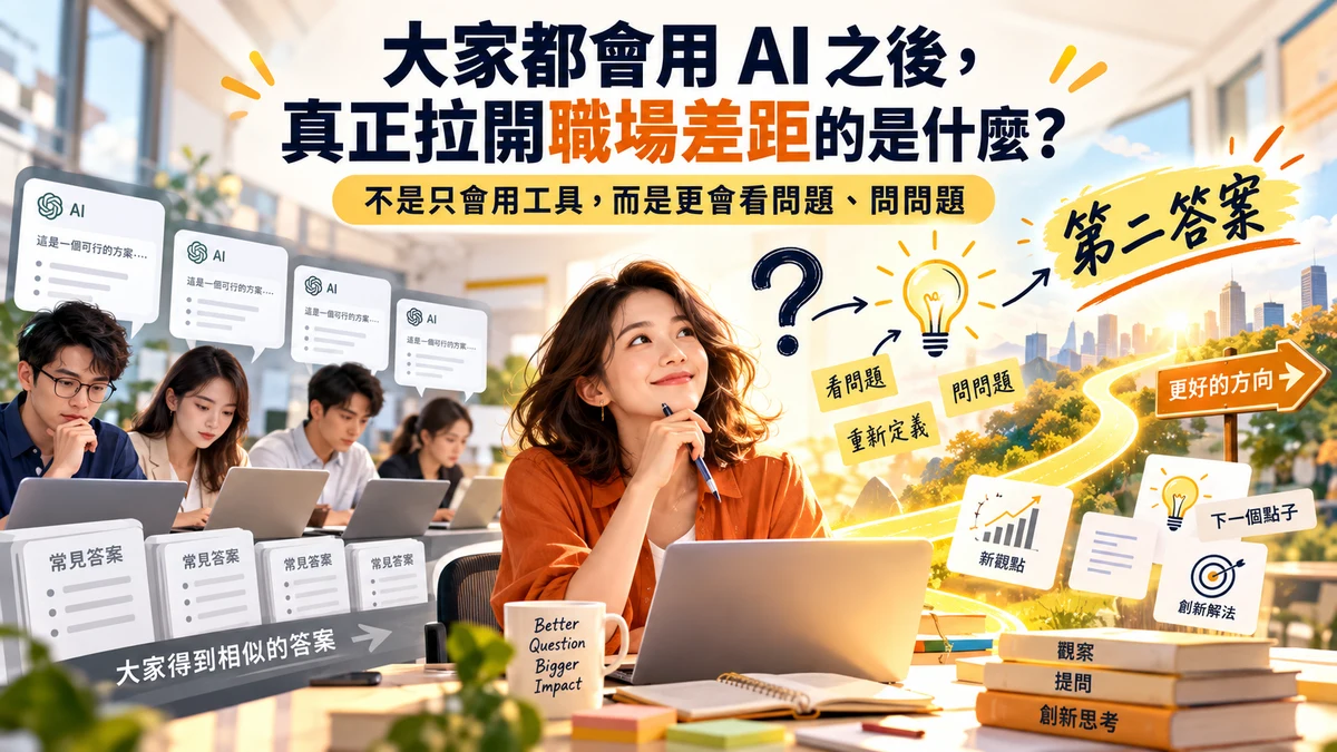 大家都會用 AI 之後，真正拉開職場差距的是什麼？